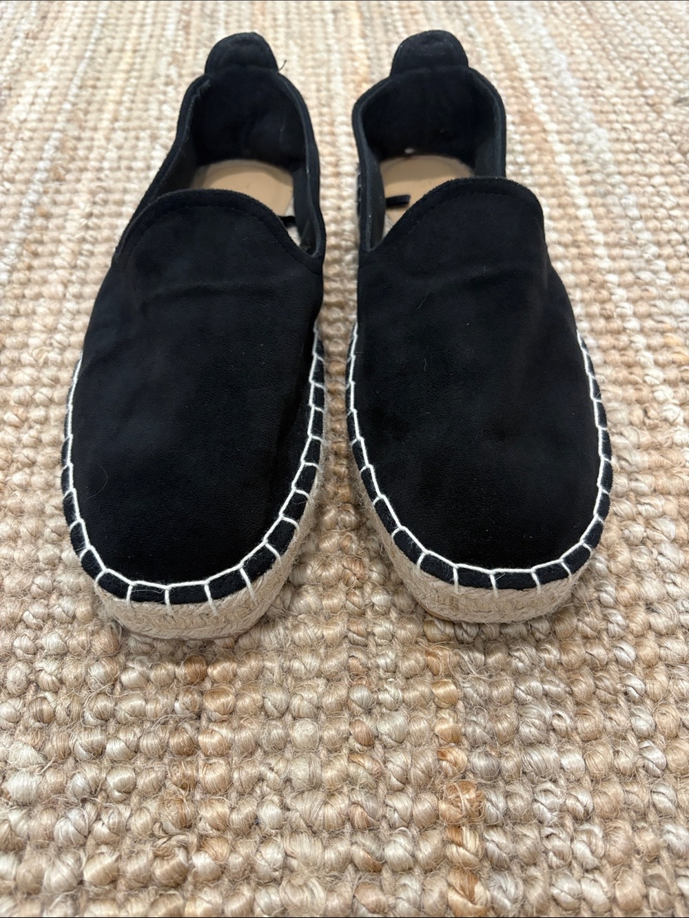 Black Suede Slip-On Flats